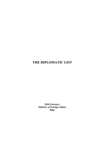 THE DIPLOMATIC LIST