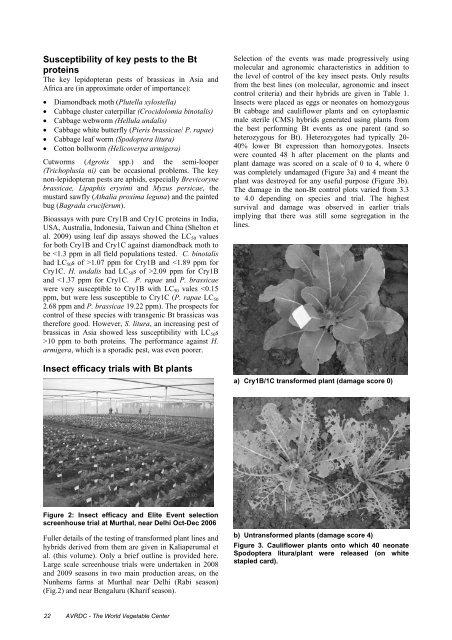 Management of the Diamondback Moth and Other Crucifer Insect ...