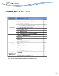 Asiakkailta tarvittavat tiedot - Fingrid