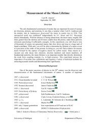 Measurement of the Muon Lifetime - University of Michigan