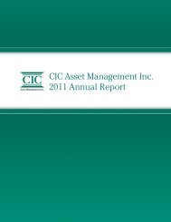 2011 CIC AMI Annual Report - Crown Investments Corporation