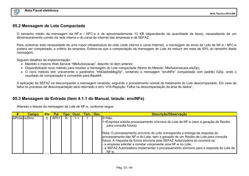 Nota Técnica 2012/004 - Secretaria de Estado da Tributação