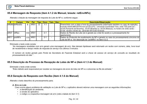 Nota Técnica 2012/004 - Secretaria de Estado da Tributação