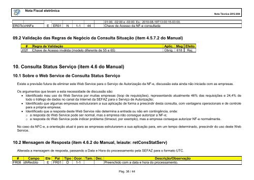 Nota Técnica 2012/004 - Secretaria de Estado da Tributação