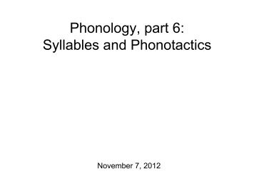 Phonology, part 6: Syllables and Phonotactics - Basesproduced.com