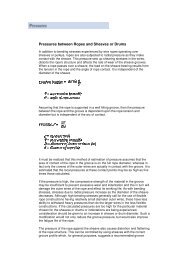 Pressures between Ropes and Sheaves or Drums - Bridon