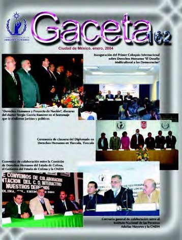 Gaceta NÂ° 162 - ComisiÃ³n Nacional de los Derechos Humanos