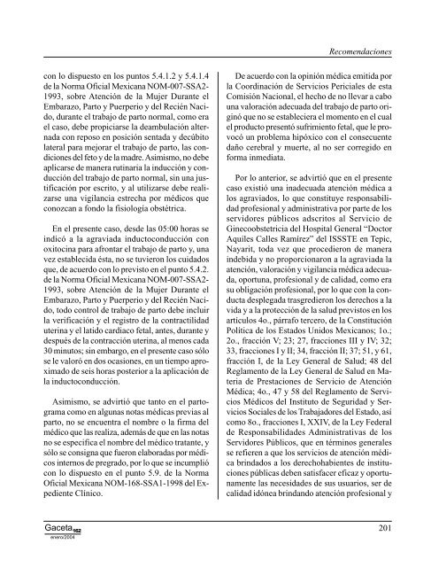 Gaceta NÂ° 162 - ComisiÃ³n Nacional de los Derechos Humanos