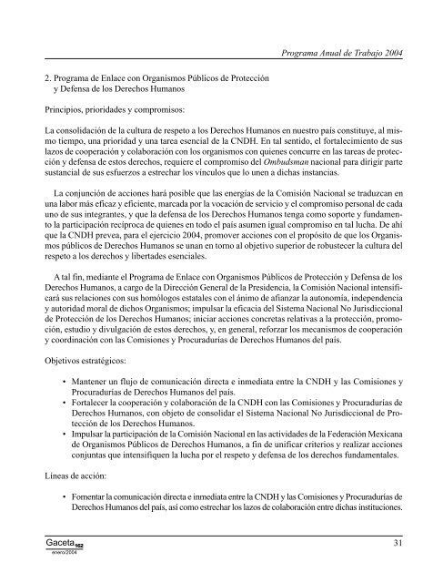 Gaceta NÂ° 162 - ComisiÃ³n Nacional de los Derechos Humanos