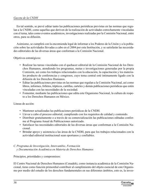 Gaceta NÂ° 162 - ComisiÃ³n Nacional de los Derechos Humanos