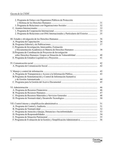 Gaceta NÂ° 162 - ComisiÃ³n Nacional de los Derechos Humanos