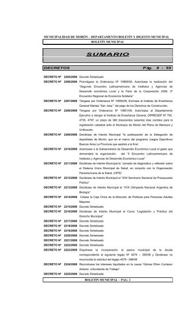 BoletÃ­n NÂº2 - Municipalidad de MorÃ³n