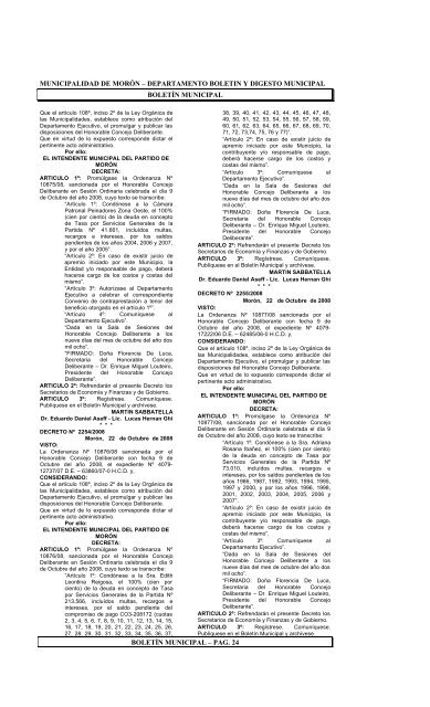 BoletÃ­n NÂº2 - Municipalidad de MorÃ³n