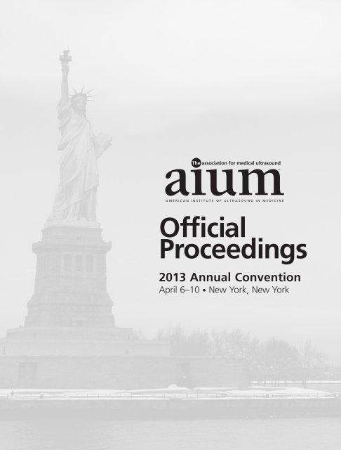 Official Proceedings - AIUM