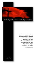 The College Church of Seventh-day Adventists - Atlantic Union ...