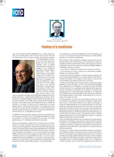 Jean-Marc DANIEL - Gestion et Finances Publiques La revue