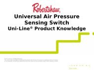 Universal Air Pressure Sensing Switch - Invensys Controls