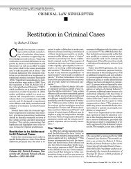 Restitution In Criminal Cases - Colorado Law