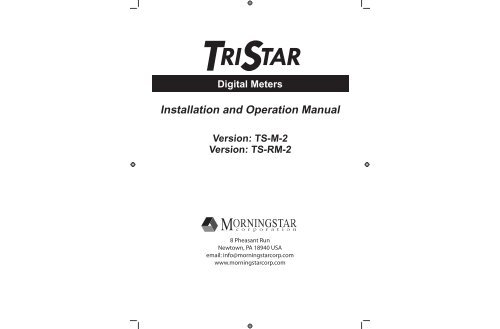 TriStar Digital Meter 2 Operators Manual