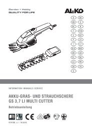 AKKU-GrAs- Und strAUchschere Gs 3,7 Li MULti cUtter