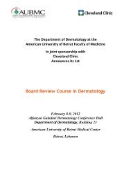 Board Review Course in Dermatology - American University of Beirut