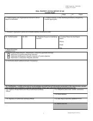 REAL PROPERTY STATUS REPORT SF-429 (COVER PAGE) Page ...