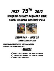 adult garden tractor pulling contest - Warren County Farmers Fair