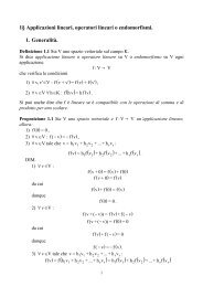 3§ Applicazioni lineari, operatori lineari o endomorfismi