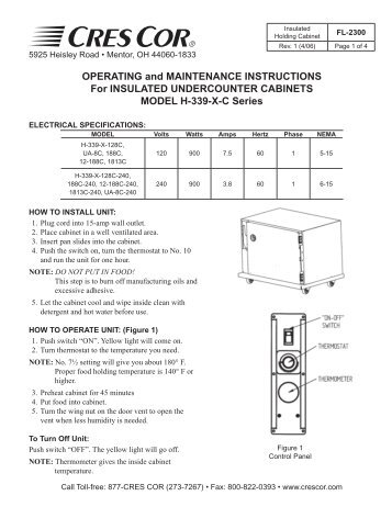 Operating Manual - Cres Cor