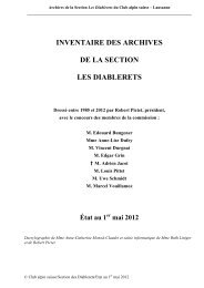 inventaire des archives de la section les diablerets - Club Alpin ...