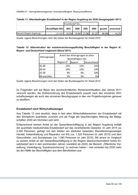 Prognosen und Szenarien der demografischen Entwicklung - Admire