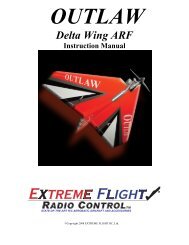 OUTLAW Delta Wing ARF Instruction Manual - Extreme Flight RC