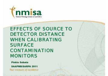 effects of source to detector distance when calibrating surface ...