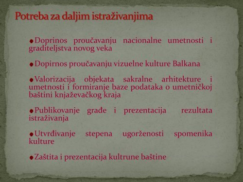 4. Projekat - Sakralna topografija Knjaževca i okoline - ICOM-SEE