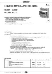 A 311 SEQUENCE CONTROLLER FOR 2 BOILERS DCC ... - Coster