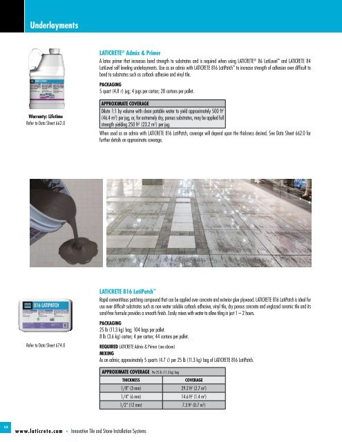 to view this brochure from Laticrete International Inc. - NFMT