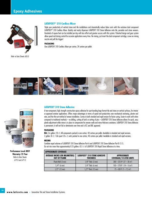 to view this brochure from Laticrete International Inc. - NFMT