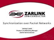 Network Models for Timing and CES - Zarlink Semiconductor