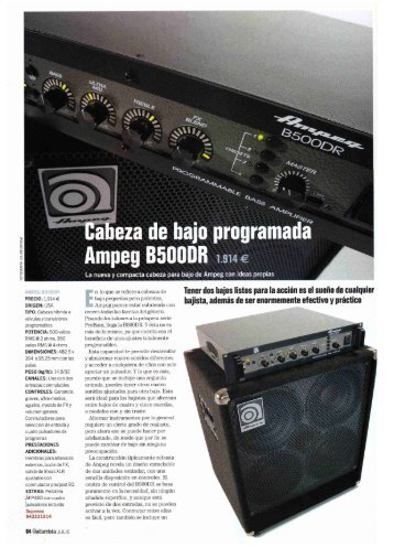 Ampeg B500DR - Suprovox