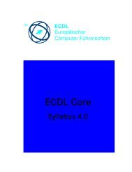 Syllabus (Lernzielkatalog) ECDL Core - Contests International