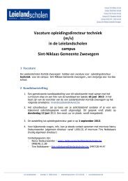 Vacature opleidingsdirecteur techniek (m/v) in de ... - DPB Brugge