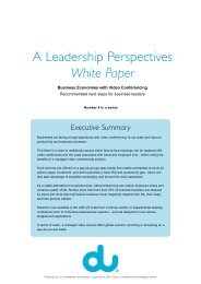 DU White Paper â Business Economies with Video Conferencing . 