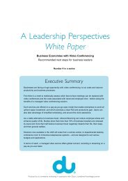 DU White Paper â Business Economies with Video Conferencing ...