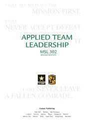 APPLIED TEAM LEADERSHIP - UNC Charlotte Army ROTC