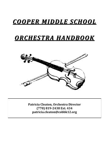 cooper middle school cooper middle school orchestra handbook ...