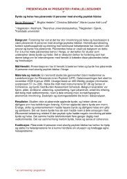Abstrakter parallellsesjoner - Sykehuset Innlandet HF