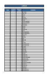 tabla Lineas nov 25 - Runt