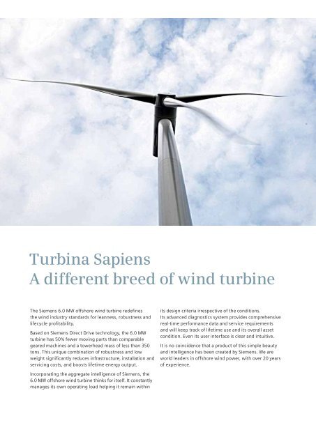 Siemens 6.0 MW Offshore Wind Turbine