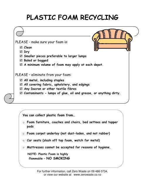 Foam recycling Do's and Dont's - Zero Waste