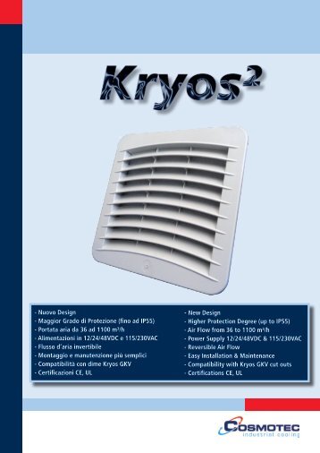 Brochure KryosÂ² ITA-ENG - COSMOTEC - Stulz